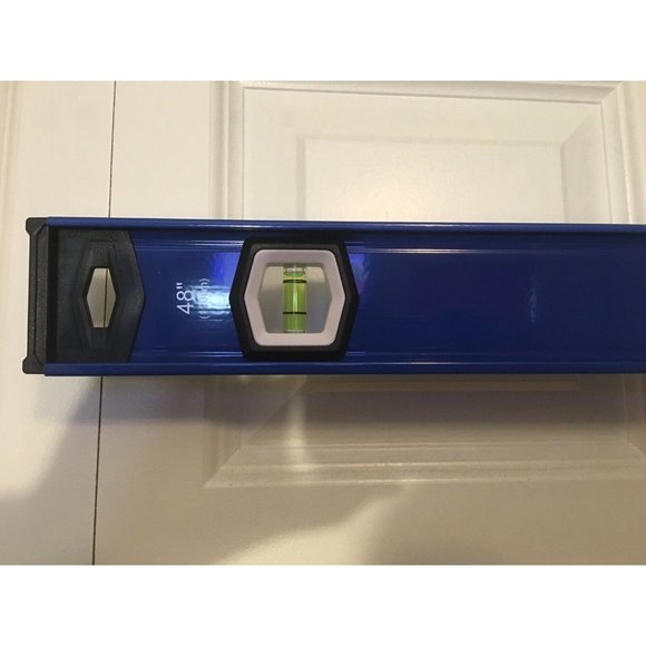 New Kobalt 48” I-Beam Level  High Grade Aluminum Box Beam  Anti Shock End‎ Caps - Picture 2 of 6